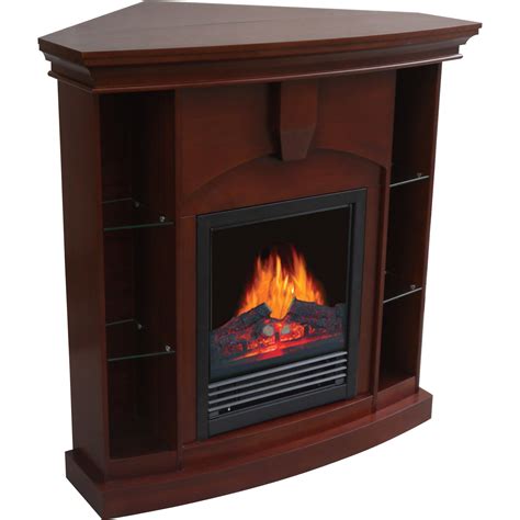 Product: Stonegate Electric Corner Fireplace with Shelves — 5115 BTU ...