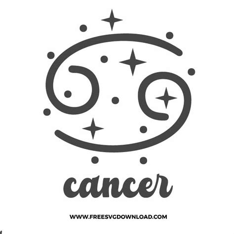 Cancer SVG & PNG Free Zodiac Cut Files | Free SVG Download