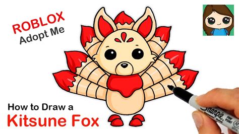 How to Draw a Kitsune Fox | Roblox Adopt Me Pet