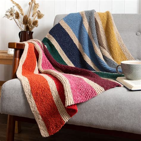 Wool Couture Rainbow Blanket Knitting Kit | Dunelm