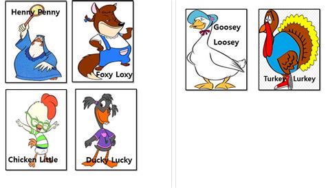 Henny Penny Characters Printable - Printable Templates