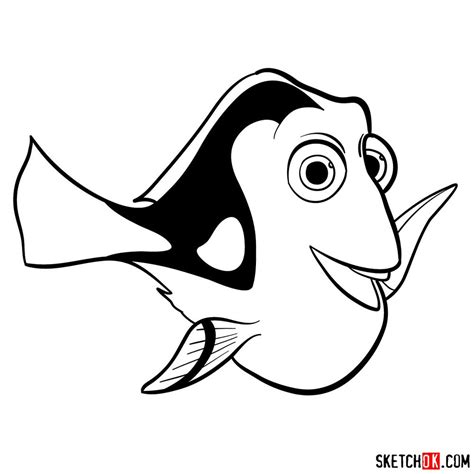 How To Draw Dori From Finding Nemo Dory Drawing Cartoon