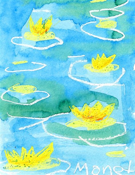 Easy Monet Art Project: How to Paint Water Lilies