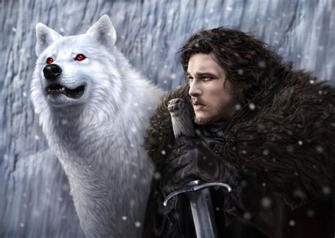 Jon Snow and Ghost by DrKujo on DeviantArt