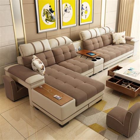 Modern Classic Fabric Sectional Sofa Set | Living room sofa design ...