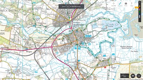 os-map-wareham-river-frome - UK Landscape Photography