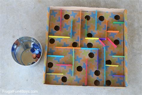 How to Make a Cardboard Box Marble Labyrinth Game - Frugal Fun For Boys ...