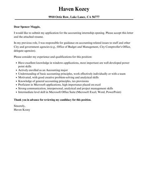 Accounting cover letter examples - statthreads