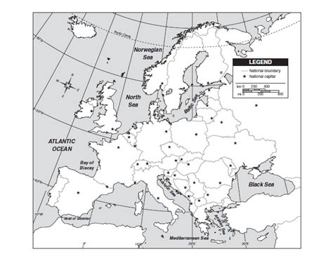 Modern Europe Capitals Map Quiz