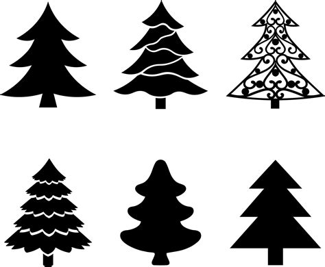 Christmas tree silhouette 3722732 Vector Art at Vecteezy