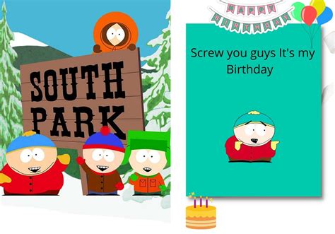 South Park Original Birthday Card, Instant Download Birthday Card ...