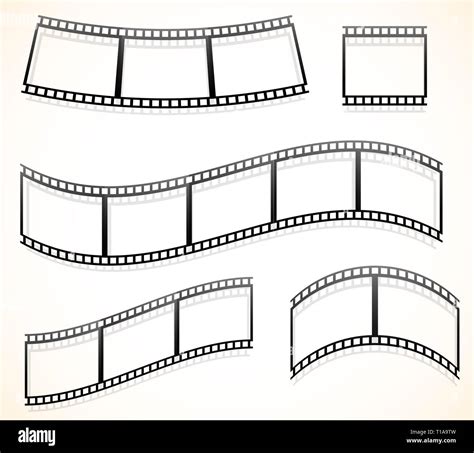 Black and white film strips, film tapes Stock Photo - Alamy