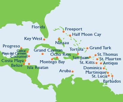 Map Of Western Caribbean Cruise Ports