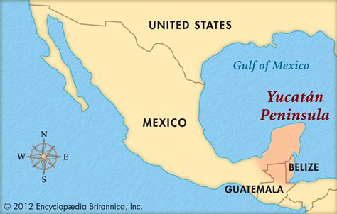 Peninsula De Yucatan Mapa