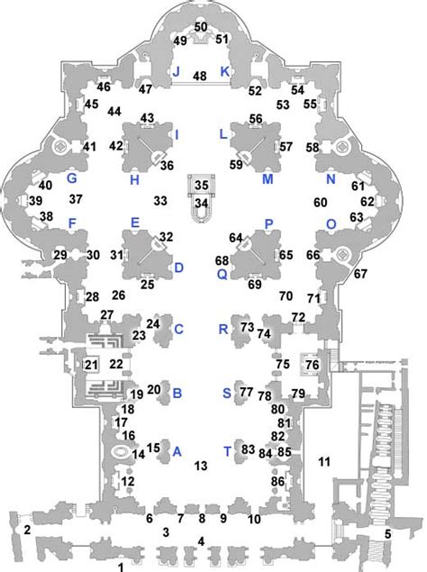 Floorplan - St Peter's Basilica