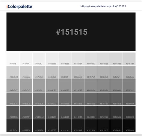 Matt Black Color | 151515 information | Hsl | Rgb | Pantone