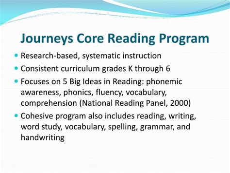 PPT - Journeys Reading Program Harcourt/Houghton Mifflin PowerPoint ...