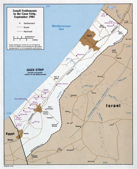 Large detailed map of Israeli Settlements in the Gaza Strip | Vidiani ...