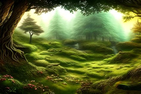 Fantasy Forest Landscape Wallpaper