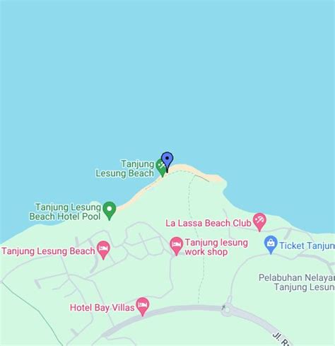 Peta lokasi pantai Tanjung Lesung - Google My Maps