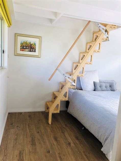 Wooden Retractable stair Bcompact Hybrid Stair By Bcompact