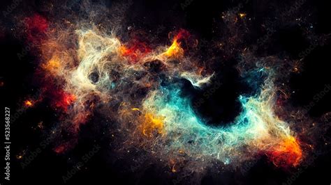 Space nebula. 4k illustration, colored background. Futuristic space ...