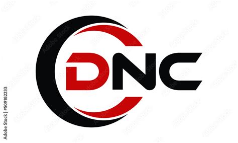 DNC swoosh three letter logo design vector template | monogram logo ...