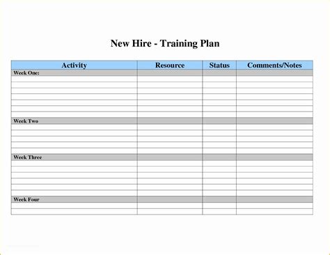 Free Employee Training Plan Template Word, When initiating a training ...