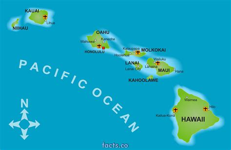 Map Of The Hawaiian Islands - Blank Map Of The United States