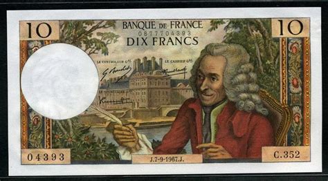 France banknotes 10 Francs bank note 1967 Voltaire|World Banknotes ...