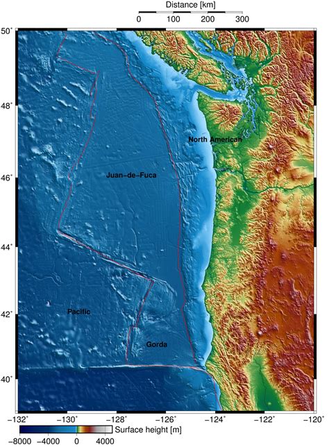 Map of Juan de Fuca Plate [IMAGE] | EurekAlert! Science News Releases