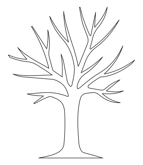 a black and white drawing of a tree with no leaves on the branches, it ...