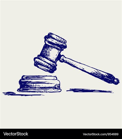 Judge gavel Royalty Free Vector Image - VectorStock