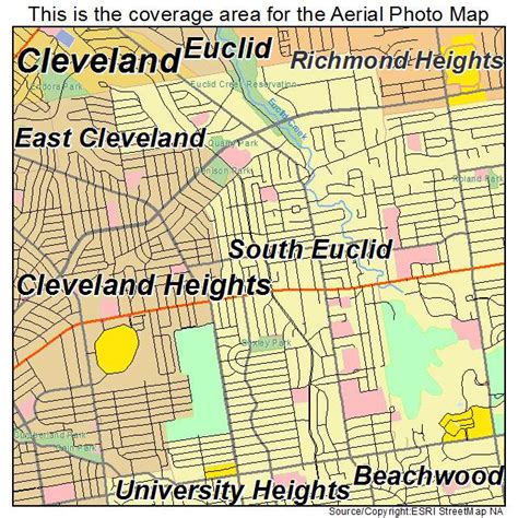 Aerial Photography Map of South Euclid, OH Ohio