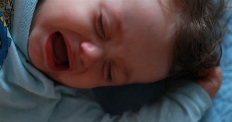 Upset Tired Crying Baby Year Old Infant Stock Footage SBV-348546451 ...