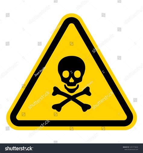 Skull Bones Warning Sign Stock Vector (Royalty Free) 1231715632 ...