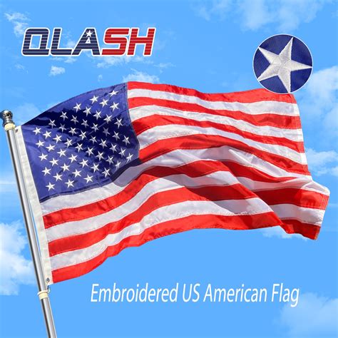 Quality 2x3 ft Small American Flag, Nylon, Embroidered, Heavy Duty ...