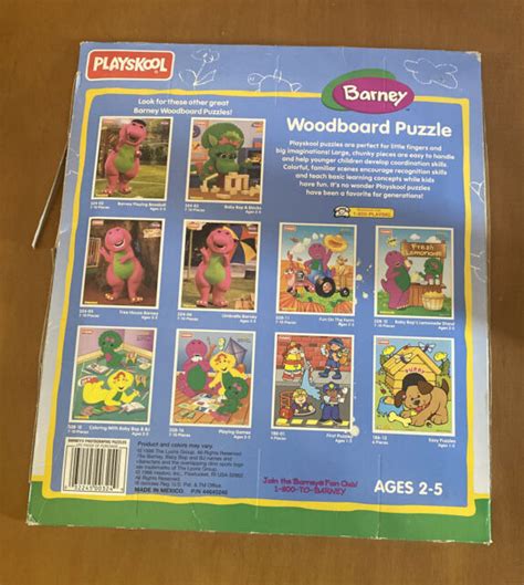 Playskool 2 Barney Wood Board Puzzles From 1996 for sale online | eBay