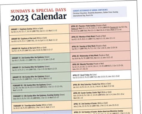 2024 Church Calendar With Rcl Listings - Cinda Delinda