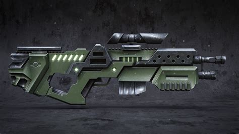 ArtStation - 3D Sci-Fi Machine Gun