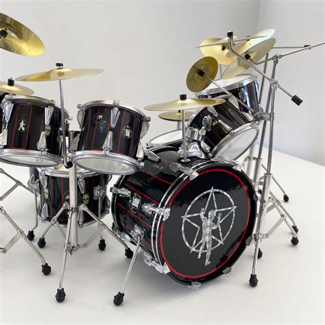 Neil Peart // R30 Black Miniature Drum Kit Model - AXE HEAVEN® - Touch ...