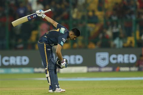 Shubman Gill with his trademark celebration after another IPL ton ...