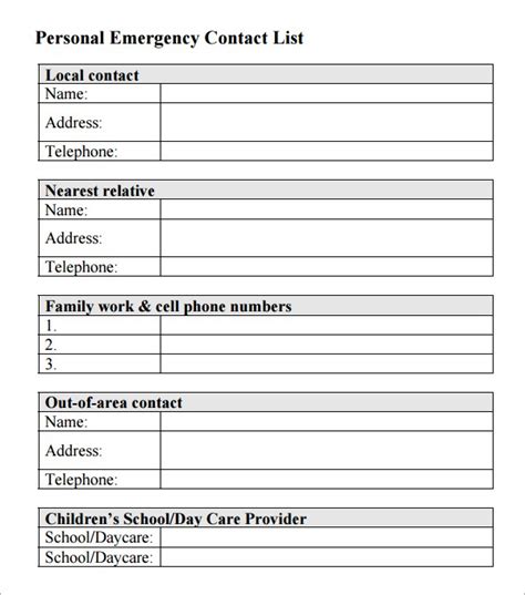 Contact List Template – Several Options of Categorization to Know