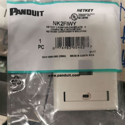 Panduit netkey 2 gang faceplate NK2FIWY | Shopee Philippines