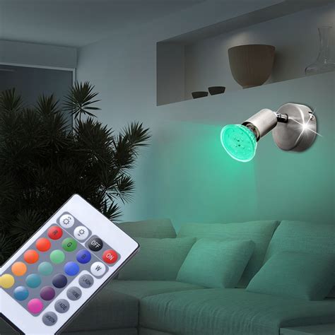 Wall lamp remote control lighting movable in a set including RGB LED ...