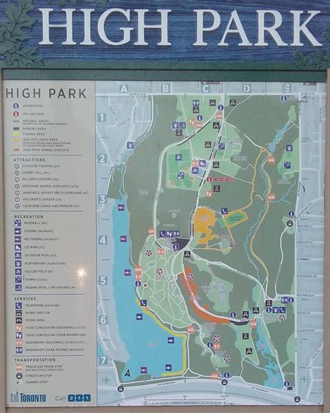 Detailed outdoors map of High Park : r/MapPorn