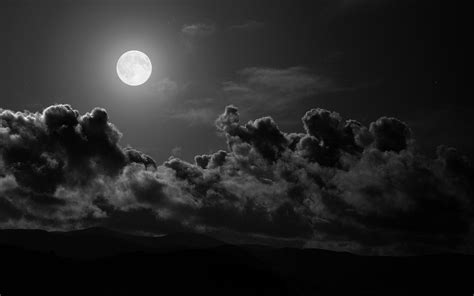 Night Sky Moon Hd Wallpaper