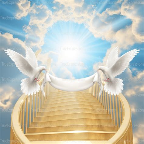 Stairway to Heaven VI , AI Art, Christian, Funeral, Blue, Heaven ...