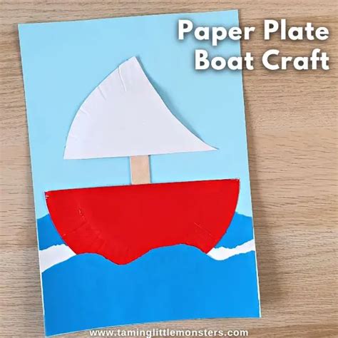 Easy Paper Plate Boat Craft for Kids - Taming Little Monsters