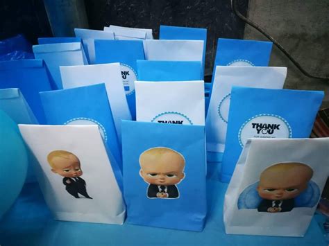 Boss Baby themed loot bags Boss Birthday, Boys 1st Birthday Party Ideas ...